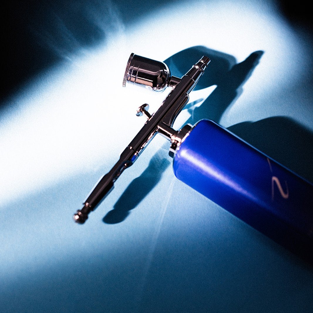 Blue airbrush next gen mrs.highbrow blauw brows eyebrows wenkbrauwen