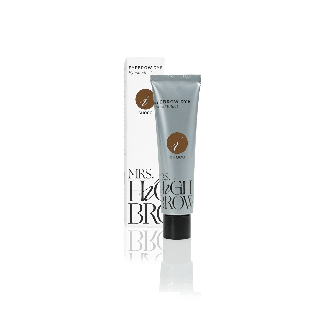 Mrs.highbrow hybrid dye in zilveren tube met liquid dye voor hybrid brows