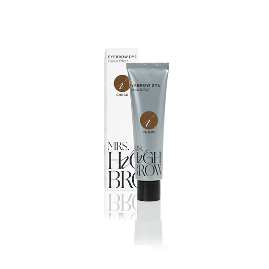 Mrs.highbrow hybrid dye in zilveren tube met liquid dye voor hybrid brows
