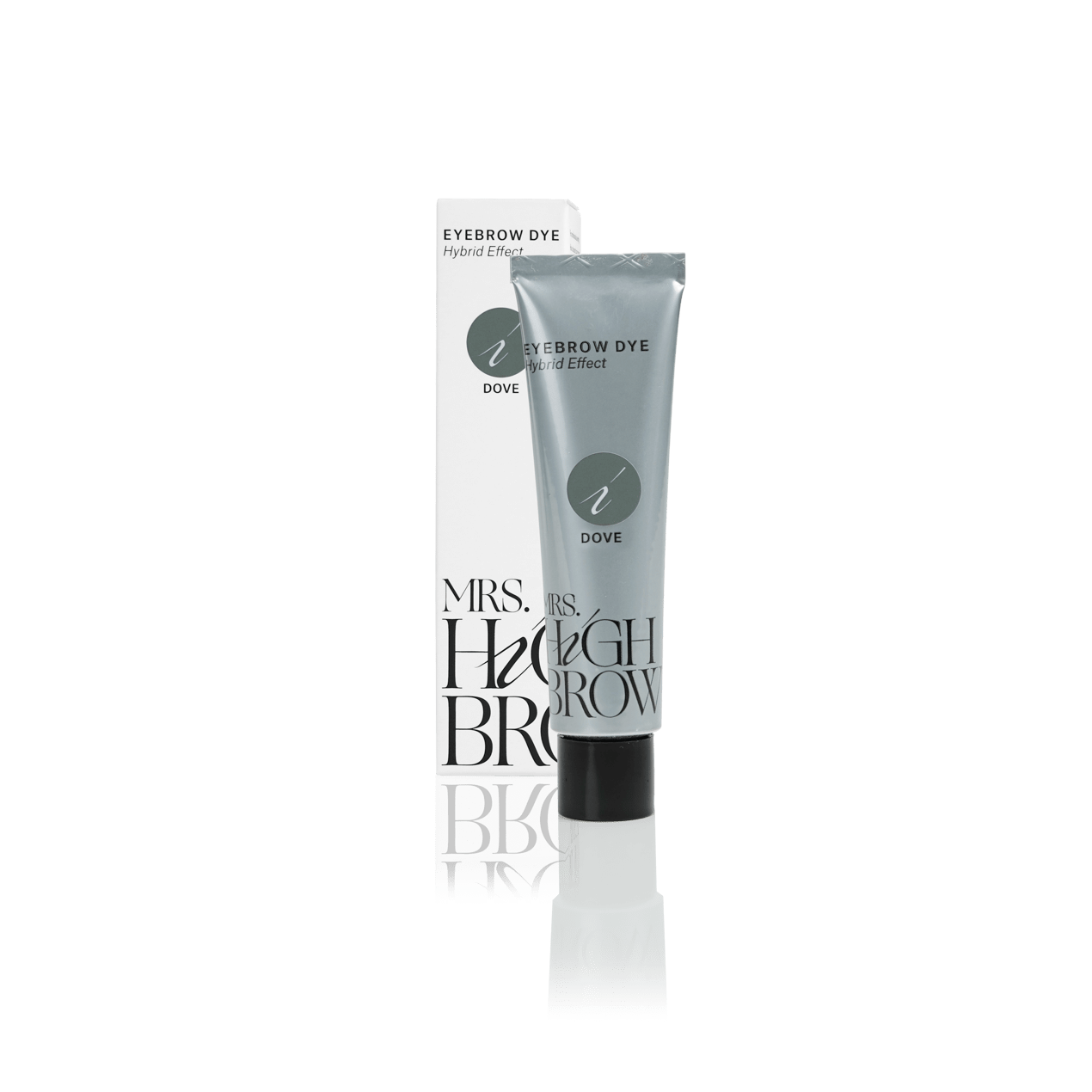 Mrs.highbrow hybrid dye in zilveren tube met liquid dye voor hybrid brows