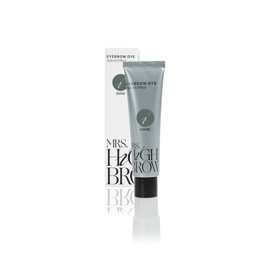 Mrs.highbrow hybrid dye in zilveren tube met liquid dye voor hybrid brows