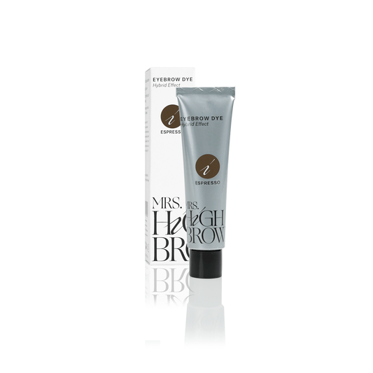 Mrs.highbrow hybrid dye in zilveren tube met liquid dye voor hybrid brows