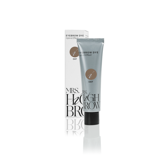 Mrs.highbrow hybrid dye in zilveren tube met liquid dye voor hybrid brows