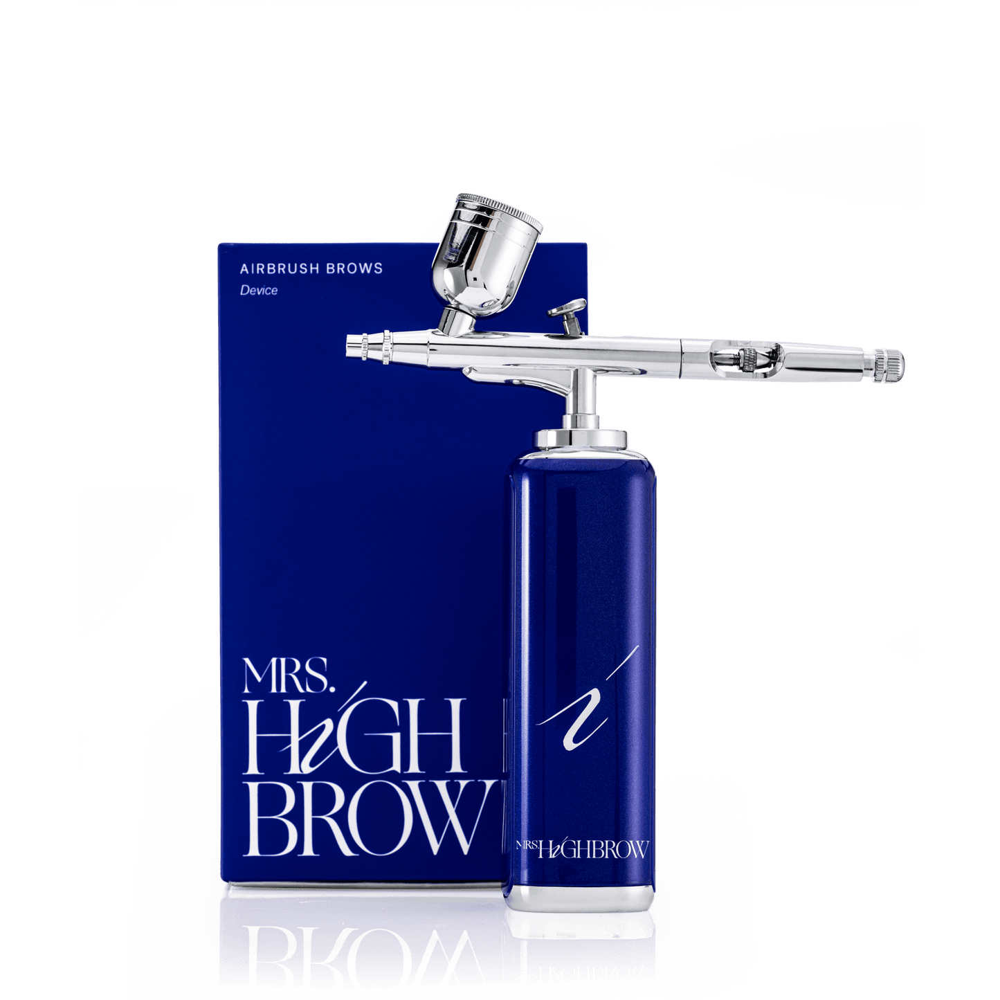 Blue airbrush gun mrs.highbrow blauw apparaat machine voor perfecte airbrush brows