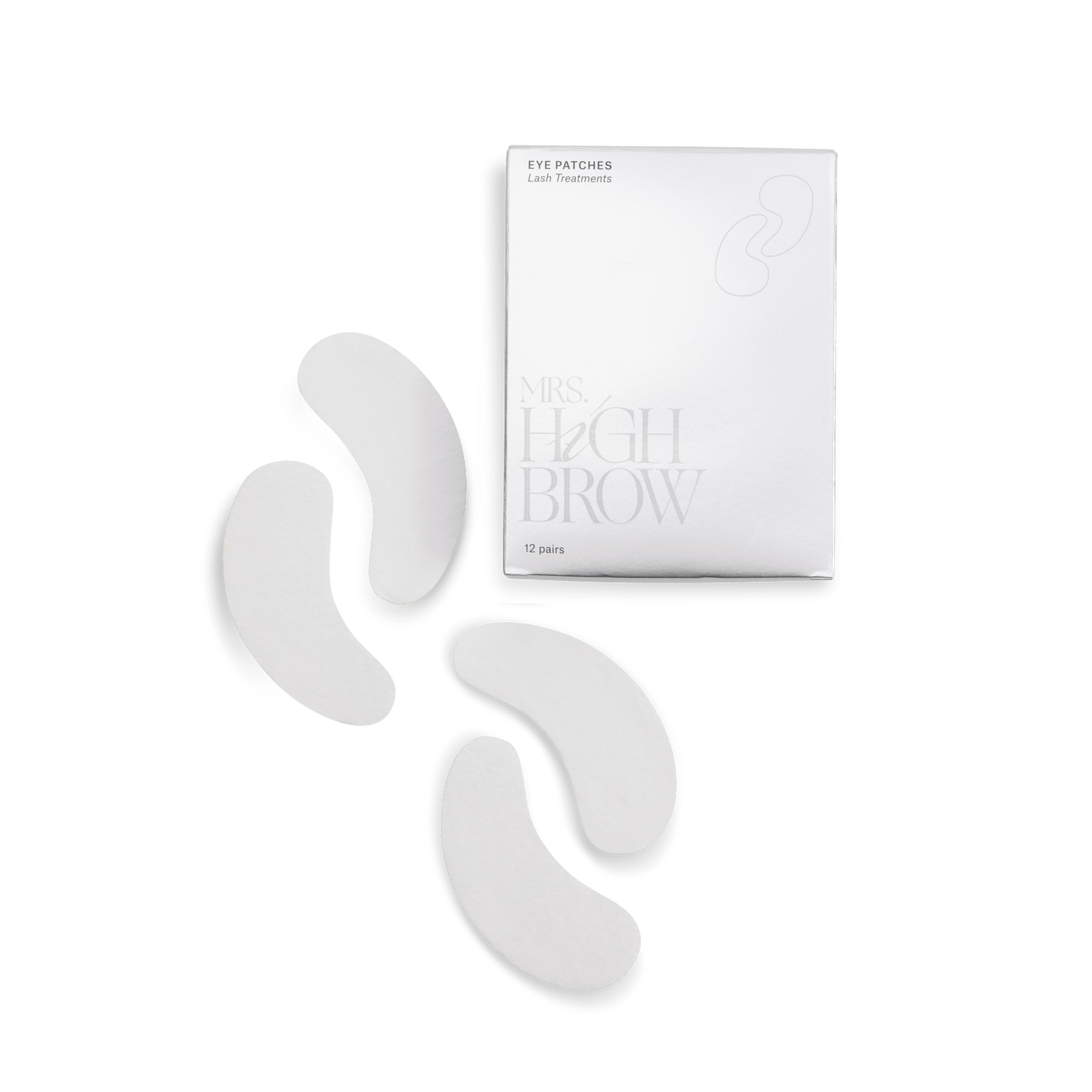 Mrs.Highbrow hydrogel eyepads eyepatches 12 paar in een doosje wit eye patches voor lash lift of eyelash extensions