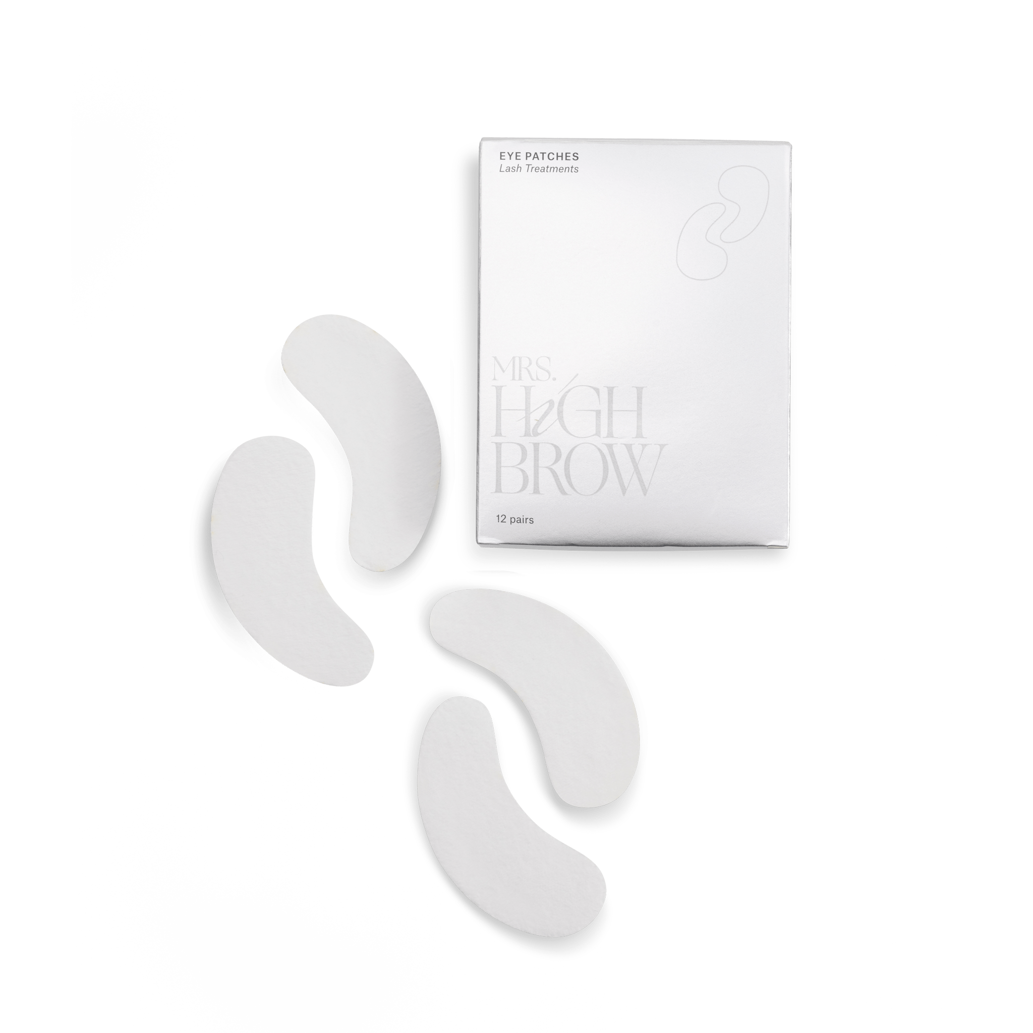 Mrs.Highbrow hydrogel eyepads eyepatches 12 paar in een doosje wit eye patches voor lash lift of eyelash extensions