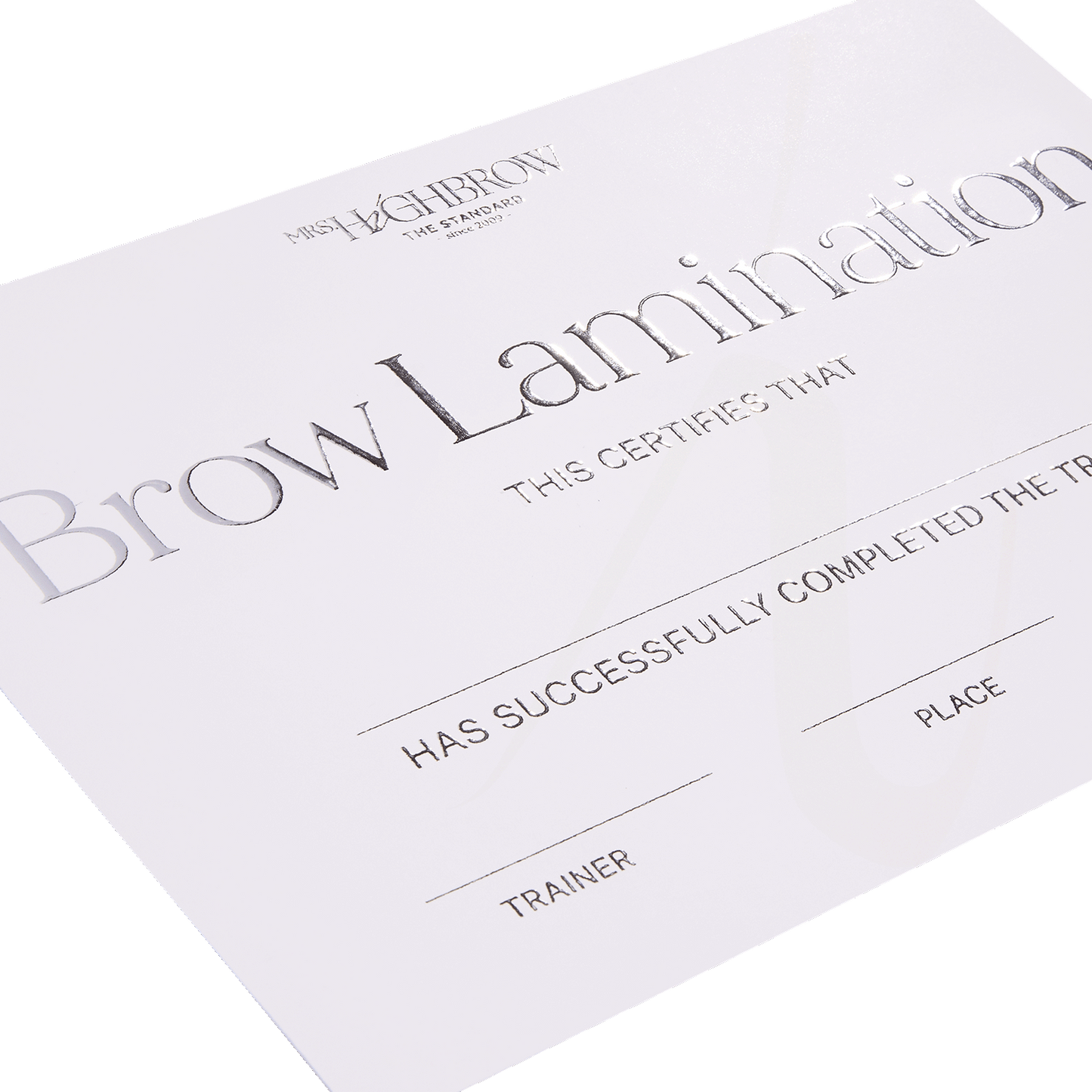 Lot de 10 certificats Academy Brow Lamination