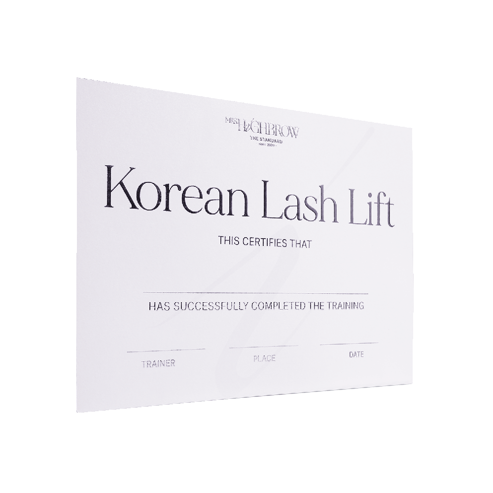 Lot de 10 certificats Academy Korean Lash Lift