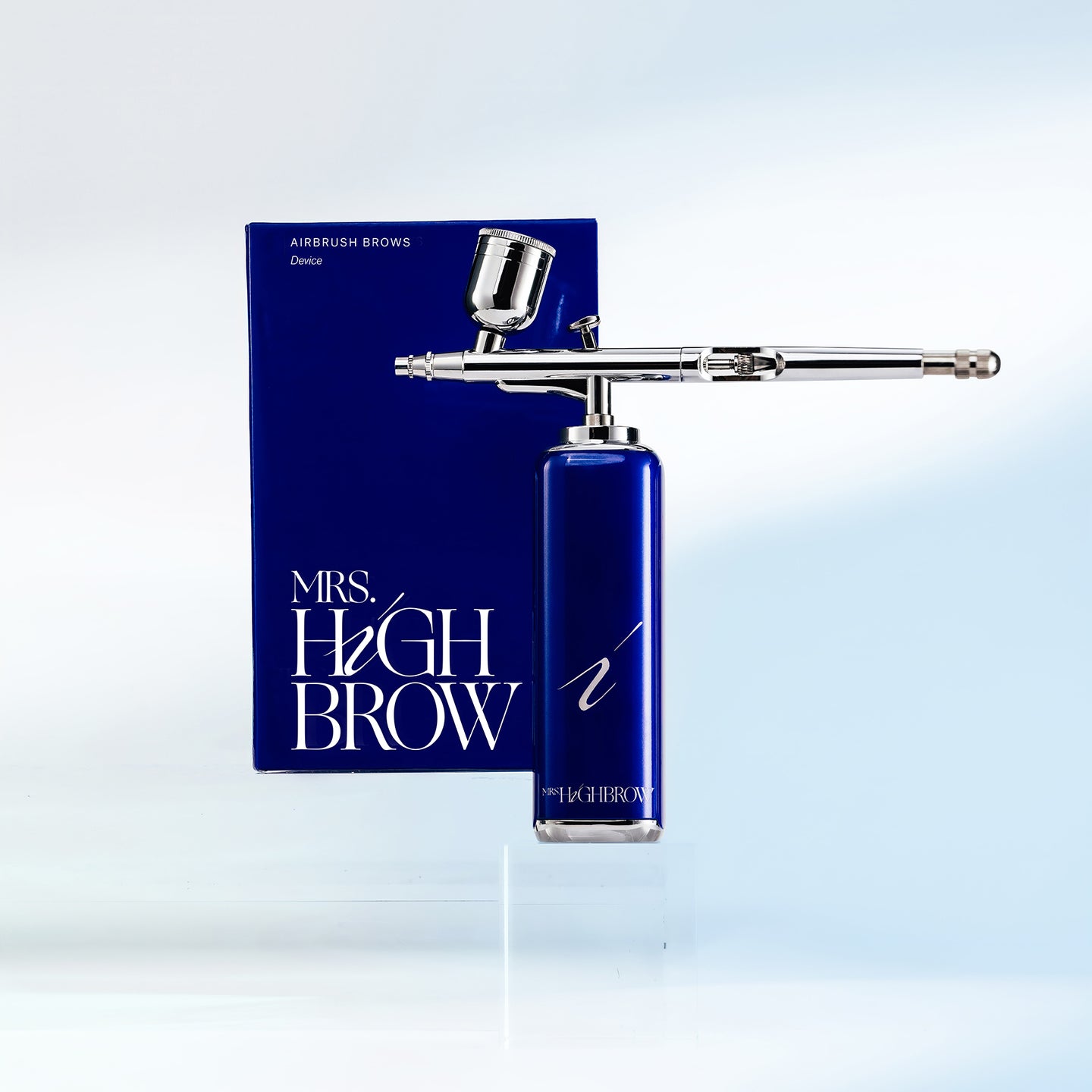 Blue airbrush gun mrs.highbrow blauw apparaat machine voor perfecte airbrush brows