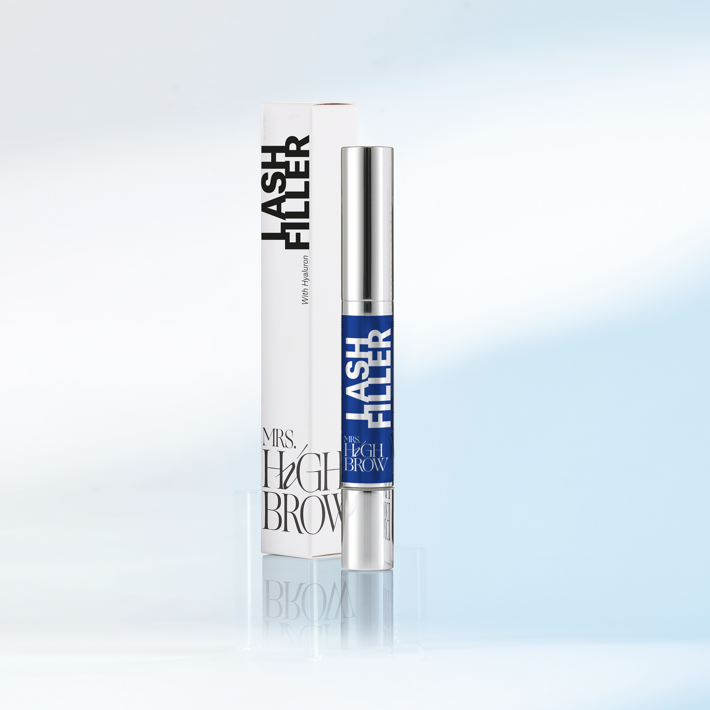 Mrs.highbrow lash filler lash lift wimperserum in zilveren pen lashes wimpers hyaluron