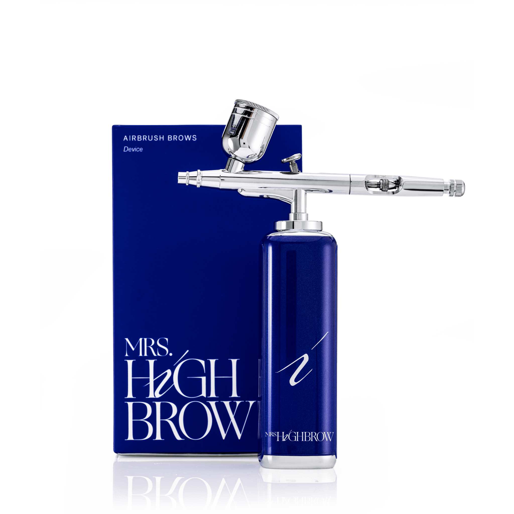 Blue airbrush gun mrs.highbrow blauw apparaat machine voor perfecte airbrush brows