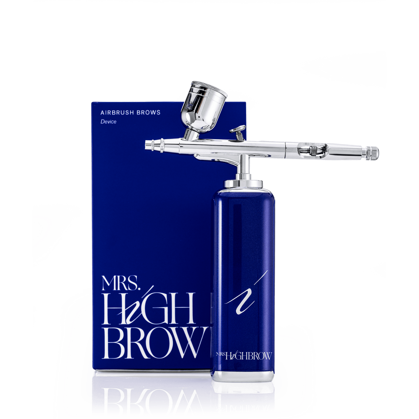 Blue airbrush gun mrs.highbrow blauw apparaat machine voor perfecte airbrush brows