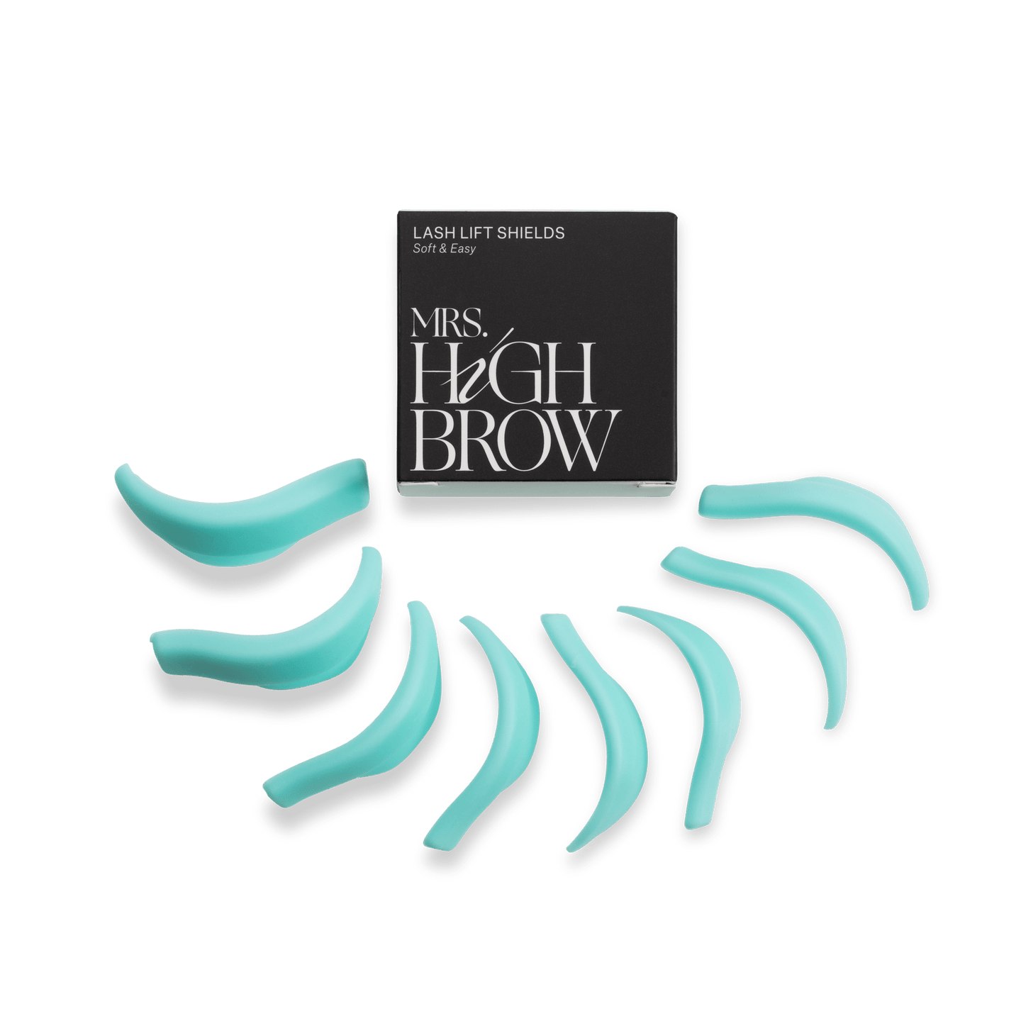 6 paar lash lift shields rods soft and easy groen mrs.Highbrow wimperlift