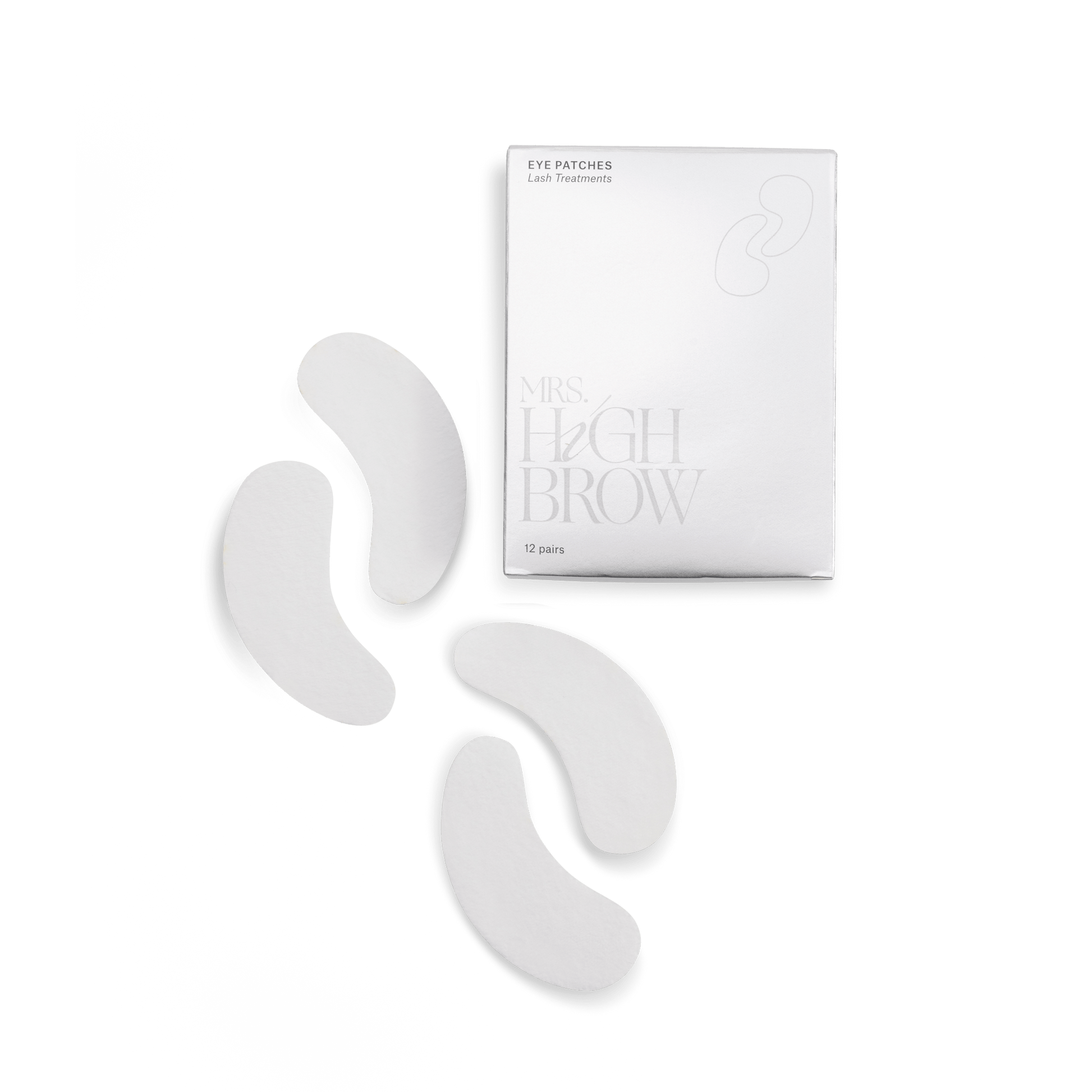 Mrs.Highbrow hydrogel eyepads eyepatches 12 paar in een doosje wit eye patches voor lash lift of eyelash extensions
