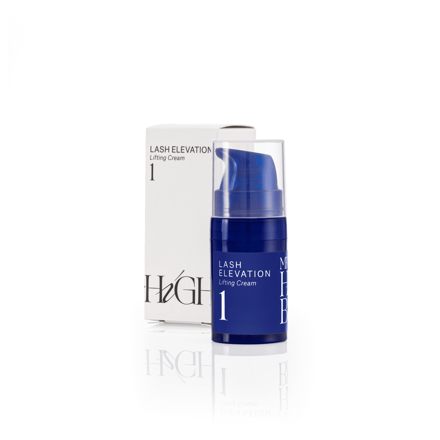 Blauw pompje met lash lifting lotion cream stap 1 Mrs.highbrow voor de mooiste lash lift