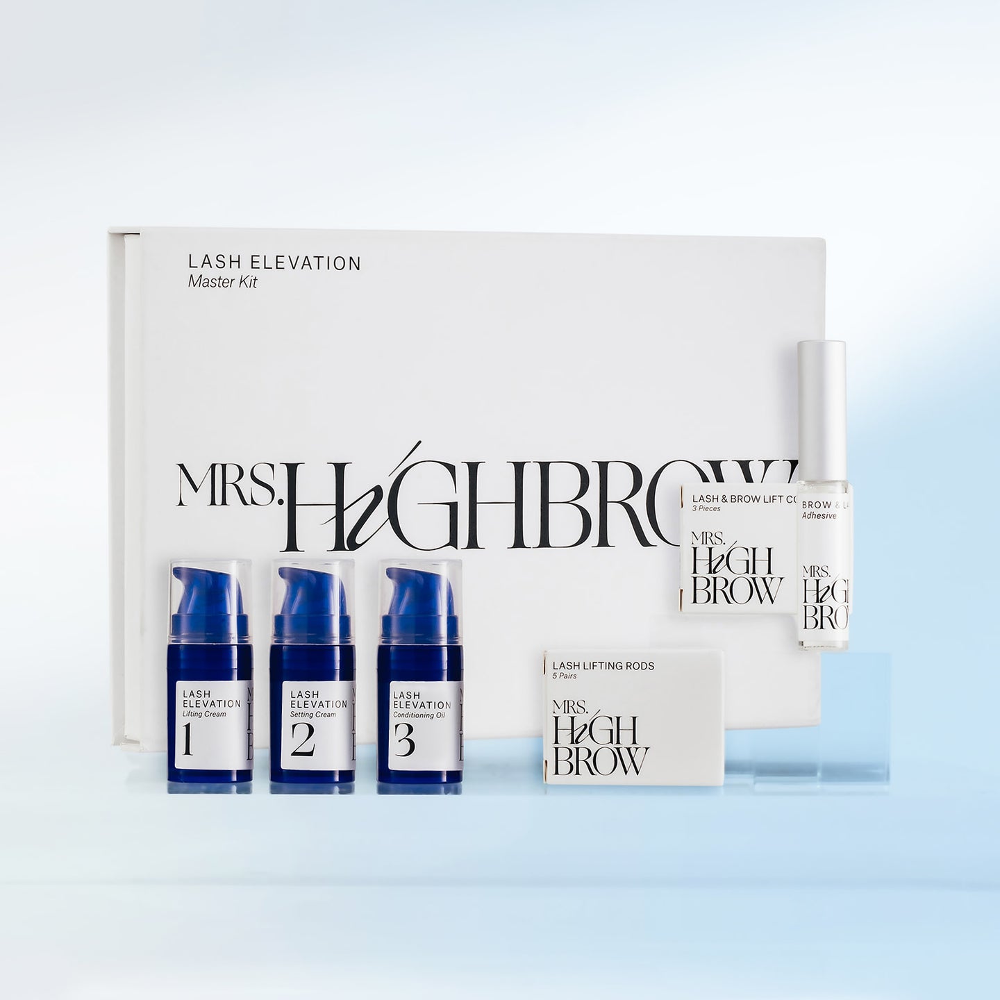 Lash Elevation Display & Inhoud online cursus lash lift - Mrs.Highbrow Professional