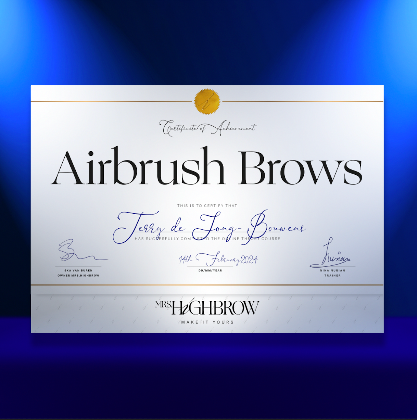 Online Cursus Airbrush Brows - Mrs.Highbrow Professional