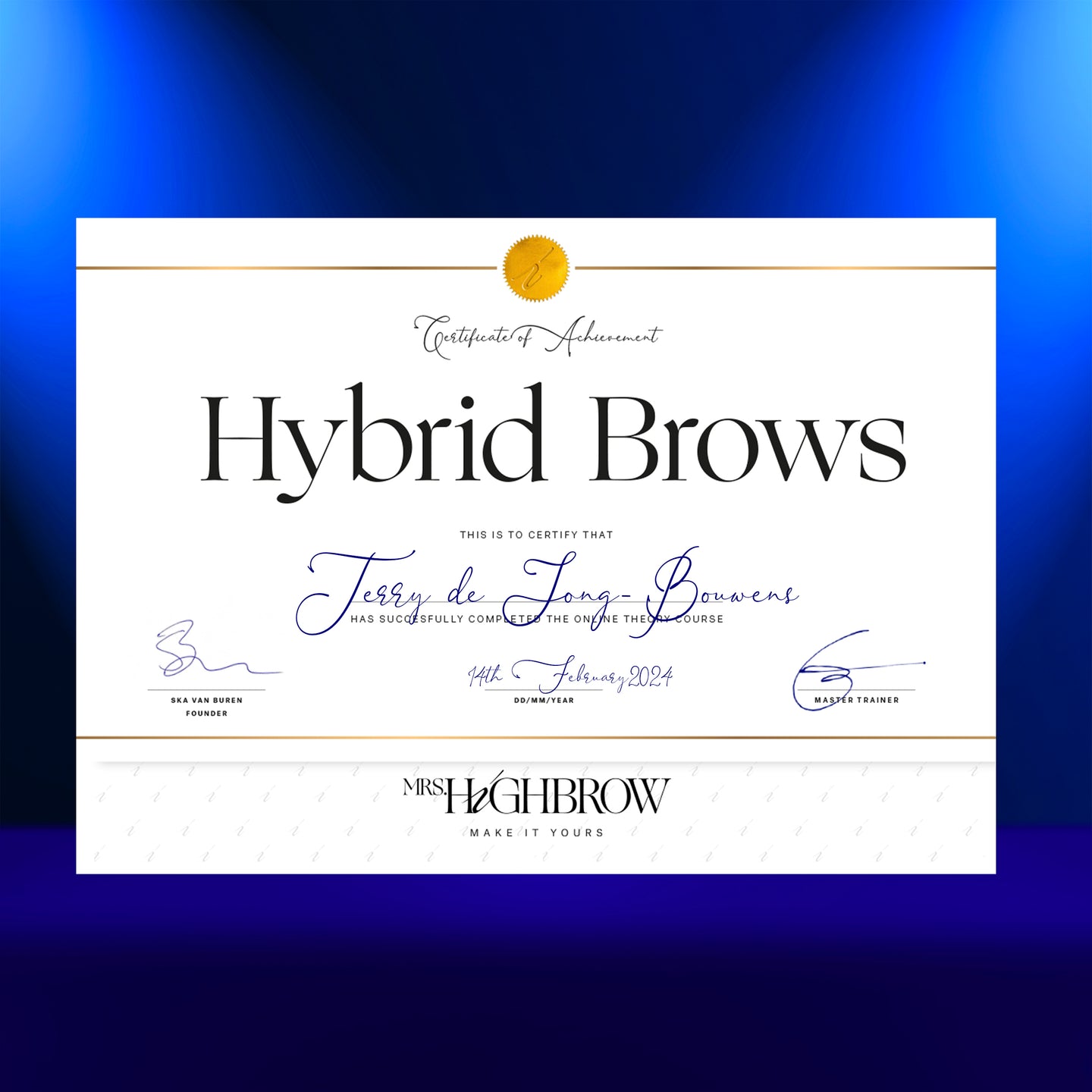 Online Cursus Hybrid Brows - Mrs.Highbrow Professional